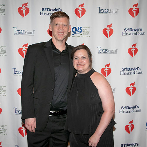 CNS Stroke Patient, Christie at the AHA Heart Gala