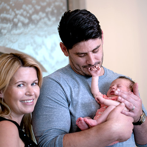 Patient Justin Glick and family